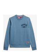 Athletic Printed Sweatshirt Tops Sweatshirts & Hoodies Sweatshirts Blue Superdry