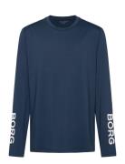 Borg Long Sleeve T-Shirt Tops T-shirts Long-sleeved T-Skjorte Blue Björn Borg