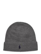 Signature Pony Wool Beanie Accessories Headwear Beanies Grey Polo Ralph Lauren