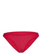 Cheeky High Leg Bikini Print Swimwear Bikinis Bikini Bottoms Bikini Briefs Red Tommy Hilfiger