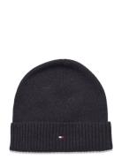 Th Flag Pima Cotton Beanie Accessories Headwear Beanies Grey Tommy Hilfiger