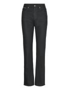 High Rise Straight Bottoms Jeans Straight-regular Black Calvin Klein Jeans