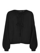 Vmbow Ls O-Neck Tie Cardigan Ga Tops Knitwear Cardigans Black Vero Moda