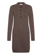 Bs Rava Regular Fit Dress Dresses Knitted Dresses Brown Bruun & Stengade