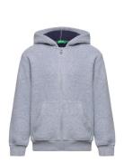 Jacket W/Hood L/S Tops Sweatshirts & Hoodies Hoodies Grey United Colors Of Benetton