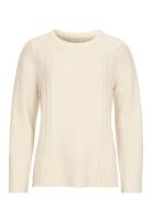 Caty Aran Sweater Tops Knitwear Jumpers Cream Newhouse