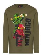 Lwtano 607 - T-Shirt L/S Tops T-shirts Long-sleeved T-Skjorte Green LEGO Kidswear