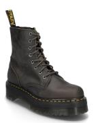 Jadon Burnished Waxy Pull Up Wp Shoes Boots Ankle Boots Laced Boots Black Dr. Martens