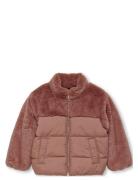 Kmgwanja Fur Puffer Mix Coat Otw Foret Jakke Brown Kids Only