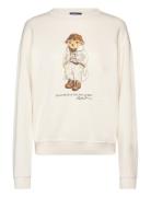 Polo Bear Fleece Crewneck Sweatshirt Tops Sweatshirts & Hoodies Sweatshirts Cream Polo Ralph Lauren