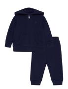 Fleece Full-Zip Hoodie & Pant Set Sets Sweatsuits Navy Ralph Lauren Baby