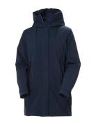 W Victoria Ins Mid Rain Jacket Outerwear Rainwear Rain Coats Navy Helly Hansen