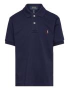 Soft Cotton Polo Shirt Tops T-shirts Polo Shirts Short-sleeved Polo Shirts Navy Ralph Lauren Kids