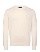 Cotton Crewneck Sweater Tops Knitwear Round Necks Cream Polo Ralph Lauren