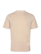 Essential Regular Fit Logo T-Shirt Tops T-Kortærmet Skjorte Beige Scotch & Soda