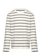 Striped Longsleeve Tops T-shirts Long-sleeved T-Skjorte White Tom Tailor