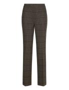 Checked Twill Straight-Leg Pant Bottoms Trousers Suitpants Brown Lauren Ralph Lauren