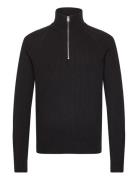 Jjpannel Knit Half Zip Aw24 Tops Knitwear Half Zip Jumpers Black Jack & J S