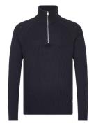 Jjpannel Knit Half Zip Aw24 Tops Knitwear Half Zip Jumpers Navy Jack & J S