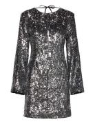 Sandra Sequin Dress Kort Kjole Silver MAUD