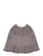 Merino Knit Blouse With Frill Tops Blouses & Tunics Grey Copenhagen Colors