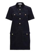 Corduroy Gold Button Dress Kort Kjole Navy Tommy Hilfiger