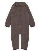 Pram Suit Wool Fleece  Outerwear Fleece Outerwear Fleece Suits Brown Huttelihut