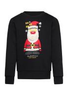 Jjxmas Jolly Sweat Crew Neck Jnr Tops Sweatshirts & Hoodies Sweatshirts Black Jack & J S