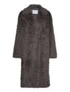 Nicole Coat Outerwear Faux Fur Grey Stand Studio