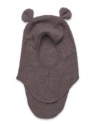 Balaclava Ears Wool Fleece Accessories Headwear Balaclava Brown Huttelihut