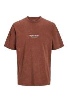 Jorvesterbro Wash Tee Ss Crew Neck Jnr Tops T-Kortærmet Skjorte Brown Jack & J S