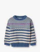 Knit Pullover Janus Tops Knitwear Pullovers Blue Wheat