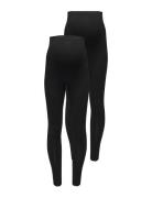 Olmlovely New Legging 2Pck Jrs Noos Bottoms Leggings Black Only Maternity