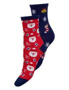 Onlchristmas 2-Pack Sock Box Acc Lingerie Socks Regular Socks Navy ONLY