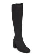 Long Boot Chuncky Elegant Shoes Boots Ankle Boots Ankle Boots With Heel Black Apair