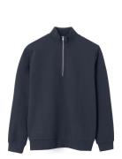 Nlmnaldemars Ls Half Zip Sweat Tops Sweatshirts & Hoodies Sweatshirts Navy LMTD