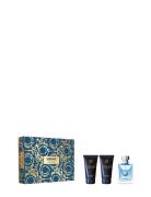 Gift Set Pour Homme Edt + Shower Gel + After Shave Balm Beauty Men All Sets Nude Versace Fragrance