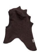 Balaclava Triangles Wool Accessories Headwear Balaclava Brown Huttelihut