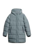 Hooded Sports Puffer Mid Jkt Foret Jakke Blue Superdry