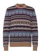 Gifting Wool Blend Fairisle C Nk Tops Knitwear Round Necks Blue Tommy Hilfiger