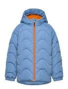 Jacket W. Hood - Quilt Outerwear Jackets & Coats Quilted Jackets Blue Color Kids