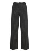 Edie Lurex Stripe Wide Leg Pant Bottoms Trousers Wide Leg Black Scotch & Soda