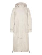 Eco Finished Long Raincoat Outerwear Rainwear Rain Coats Cream Ilse Jacobsen