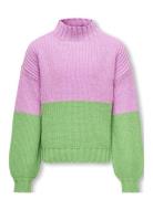 Kogbibba L/S Highneck Knt Tops Knitwear Pullovers Multi/patterned Kids Only