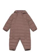 Wholesuit W. Lining Quilted Outerwear Coveralls Snow-ski Coveralls & Sets Brown Fixoni