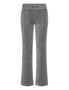 Del Ray Classic Velour Pant Pocket Design Beach Sand Bottoms Trousers Joggers Grey Juicy Couture