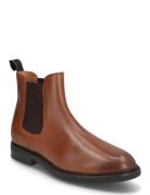 Calf Leather-Asher Chlsea-Bo-Mcb Støvlet Chelsea Boot Brown Polo Ralph Lauren