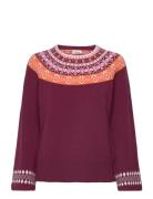 Vera Jumper Tops Knitwear Jumpers Burgundy Jumperfabriken