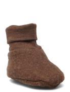 Footies - Single Layer Shoes Baby Booties Brown Fixoni