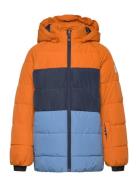 Ski Jacket - Colorblock -Quilt Outerwear Jackets & Coats Winter Jackets Orange Color Kids